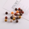 6-16mm Retro Round Wooden Beads Straight Hole Loose Diy Handmade Beaded Bracelet