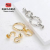 18k Gold-filled High Color Retention Micro-embedded Double Ring Openable Pearl Buckle