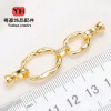 18k Gold-filled High Color Retention Micro-embedded Double Ring Openable Pearl Buckle