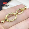 18k Gold-filled High Color Retention Micro-embedded Double Ring Openable Pearl Buckle