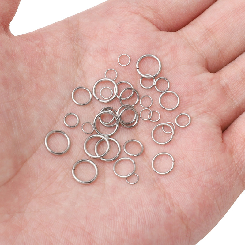 Stainless Steel Open and Closed Single Ring Pendant Bag Connection Handmade Diy Jewelry