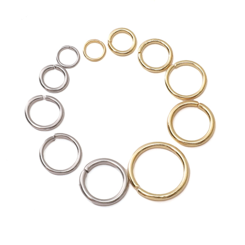Stainless Steel Open and Closed Single Ring Pendant Bag Connection Handmade Diy Jewelry