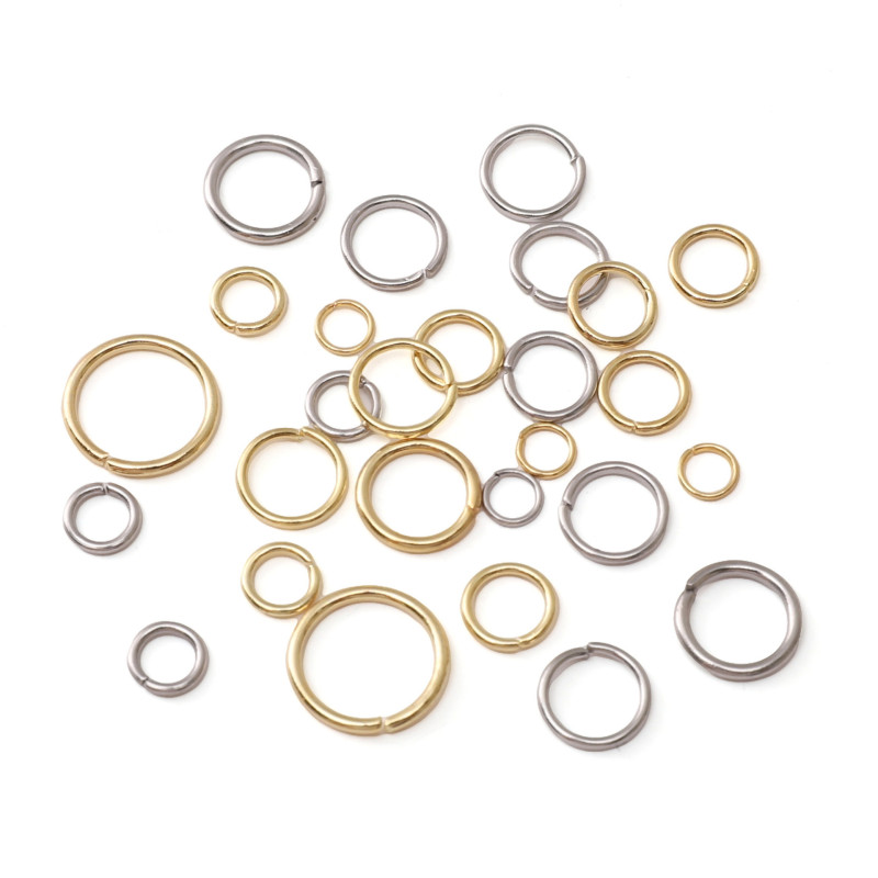 Stainless Steel Open and Closed Single Ring Pendant Bag Connection Handmade Diy Jewelry