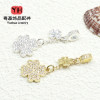 Color-preserving Micro-paved Zircon Tassel Pendant Four-leaf Clover Butterfly Gourd Diy