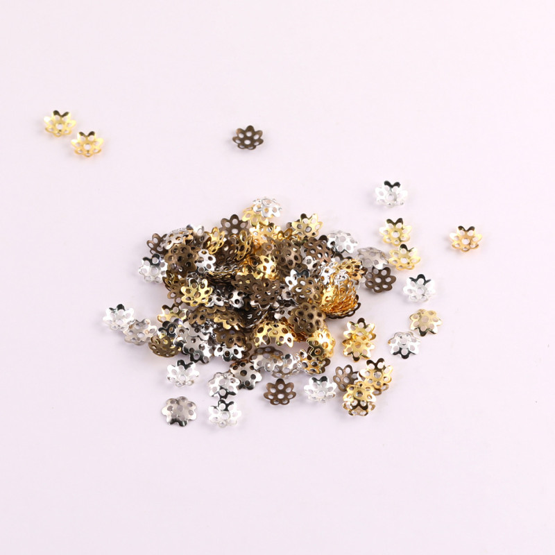 6-8mm Metal Simple Hollow Tori Bead Spacer Accessories Diy Handmade Beaded Bracelet