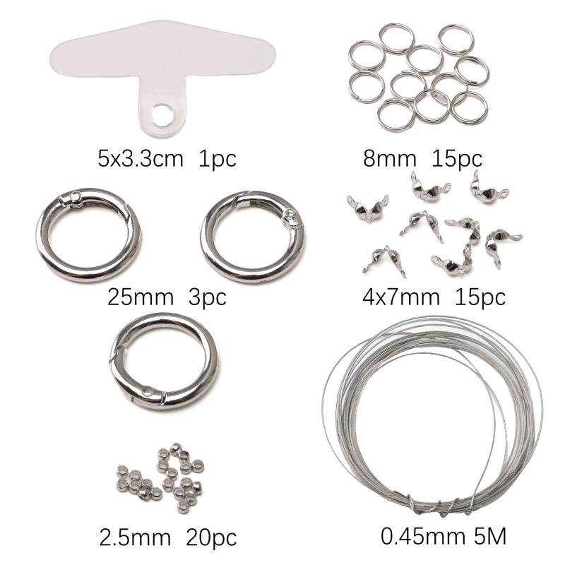 Novice Mobile Phone Chain Material Package Positioning Beads Double Circle Buckle String