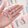 Polyester Single Circle Mobile Phone Rope Pendant Handmade Diy Chain Key Spring Buckle