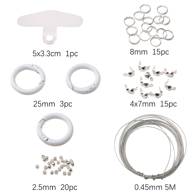 Novice Mobile Phone Chain Material Package Positioning Beads Double Circle Buckle String