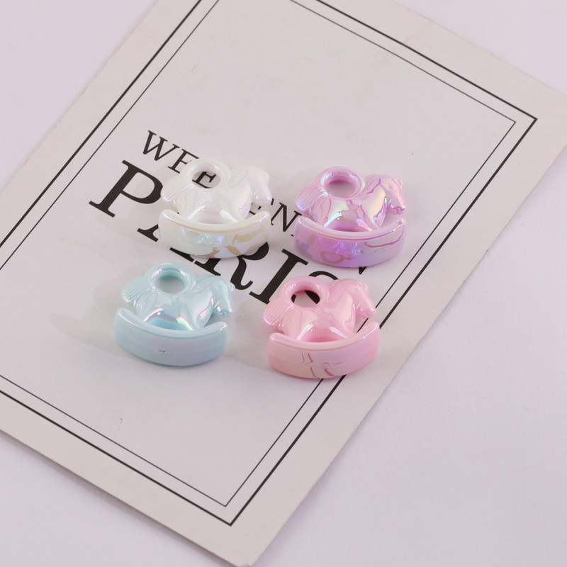 26mm UV plated pony acrylic resin pendant diy handmade keychain bag pendant accessories
