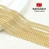 14k Gold-filled Color-preserving Flat Single Buckle Chain Brass Side Universal Loose Diy