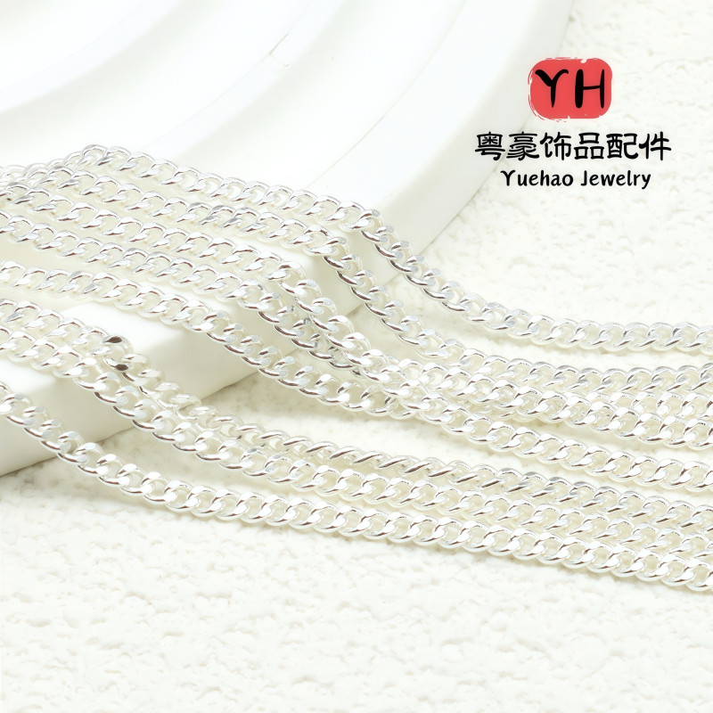 14k Gold-filled Color-preserving Flat Single Buckle Chain Brass Side Universal Loose Diy