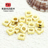 Square Spacer Bead Accessories 14k Gold-covered Color-preserving Diy Bracelet Necklace