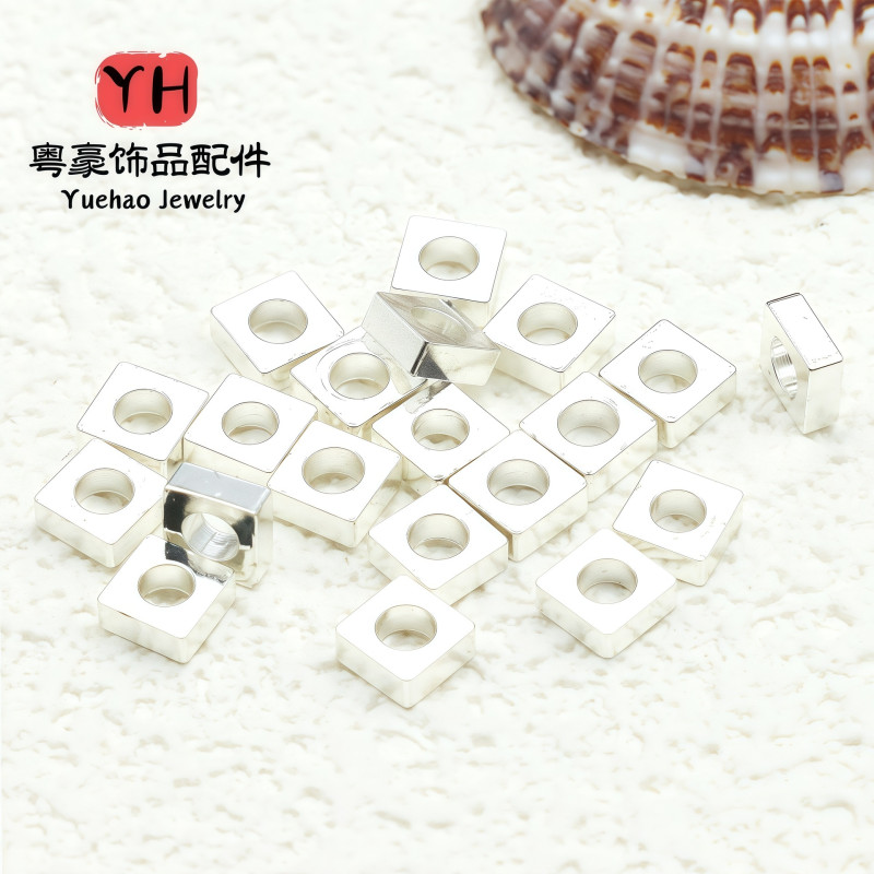 Square Spacer Bead Accessories 14k Gold-covered Color-preserving Diy Bracelet Necklace