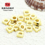 Square Spacer Bead Accessories 14k Gold-covered Color-preserving Diy Bracelet Necklace