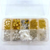 10 Grid Material Package Set, Bracelet Necklace, Mobile Phone Rope, Diy Gold and Silver