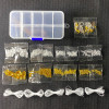 10 Grid Material Package Set, Bracelet Necklace, Mobile Phone Rope, Diy Gold and Silver