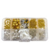 10 Grid Material Package Set, Bracelet Necklace, Mobile Phone Rope, Diy Gold and Silver