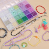24 Grid Boxed Millet Bead Set Box 3 Colors Contrasting Glass Rice Beads Handmade Diy