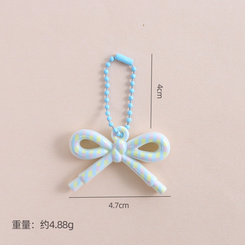 Colorful Small Fresh Pattern Bow Bead Chain Diy Decorative Bag Mobile Phone Case Keychain