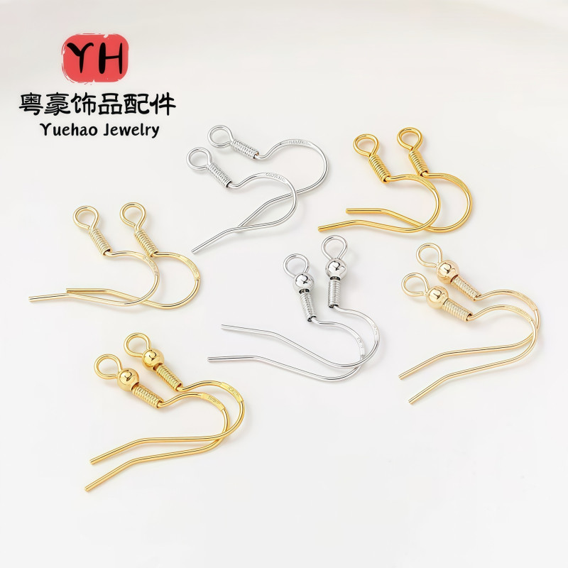 14/18k Gold-filled Color-preserving Ear Hooks Diy Earrings with Beads Earring Real Gold