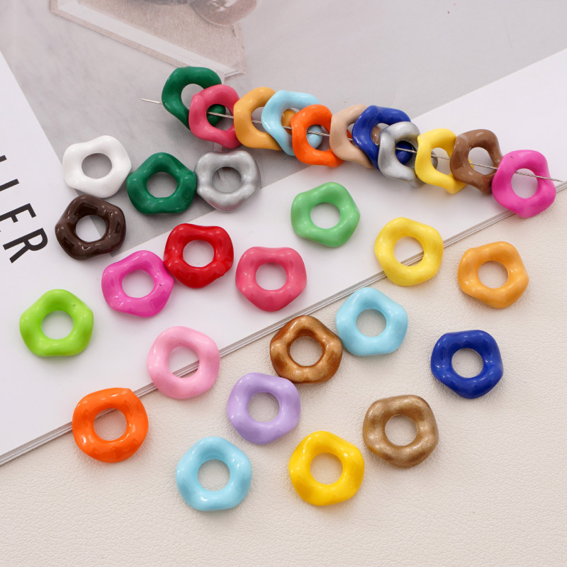 Acrylic Spray Paint Jenga Lace Loose Beads Handmade Diy Beaded Necklace Mobile Phone