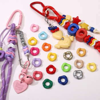 Acrylic Spray Paint Jenga Lace Loose Beads Handmade Diy Beaded Necklace Mobile Phone