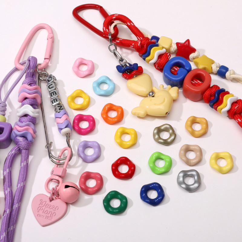 Acrylic Spray Paint Jenga Lace Loose Beads Handmade Diy Beaded Necklace Mobile Phone
