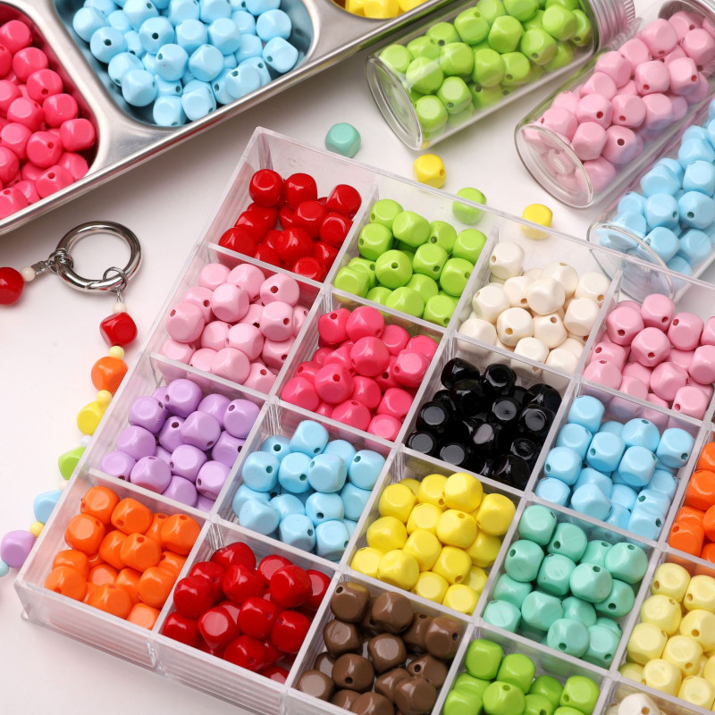 Acrylic Square Cut Loose Beads Handmade Diy Mobile Phone Chain Necklace Bracelet Jewelry