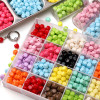 8mm Acrylic Spray Paint Oblique Section Fat Square Beads Handmade Diy Bracelet Necklace