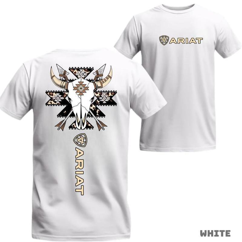 European Code Ariat Men's & Women's T-shirt Tribal Skull & Arrow G