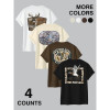 Specially Designed for Cotton Round Neck Short Sleeve T-shirt Regular Fit Casual