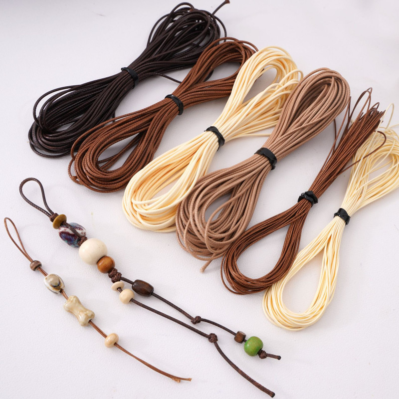 Hot Selling Direct 0.8-1.5mm Korean Wax Wire Wax Rope Necklace Bracelet Leather Diy Hand