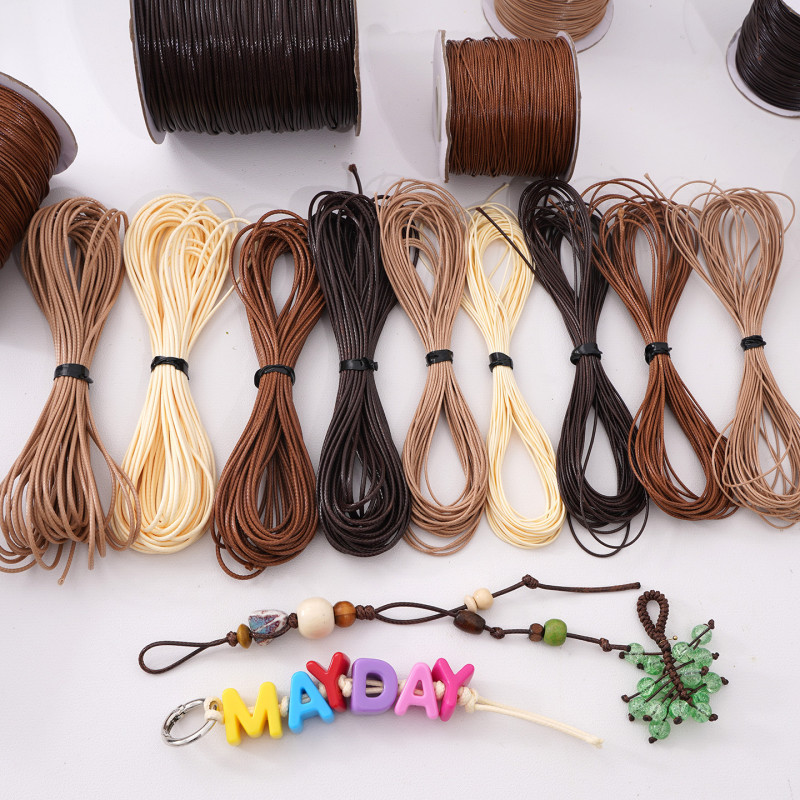 Hot Selling Direct 0.8-1.5mm Korean Wax Wire Wax Rope Necklace Bracelet Leather Diy Hand