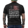 Specially Designed for Cotton T, Shirt with ‘emotional Support Husband’ Flag