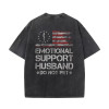 Specially Designed for Cotton T, Shirt with ‘emotional Support Husband’ Flag