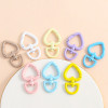 Candy Color Love Keychain Rotatable Spring Ring Luggage Mobile Phone Chain Doll Diy