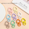 Candy Color Love Keychain Rotatable Spring Ring Luggage Mobile Phone Chain Doll Diy
