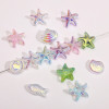 Glass Electroplated Ab Starfish Beads, Shells, Small Fish Loose Handmade Diy Bracelets