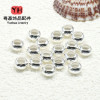 14k Gold Color-preserving Large Hole Spacer Beads Flat Copper Diy Jewelry Accessories