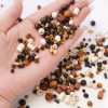 Retro New Style Wooden Beads Loose Round Separated Handmade Diy Jewelry Antique Bracelet
