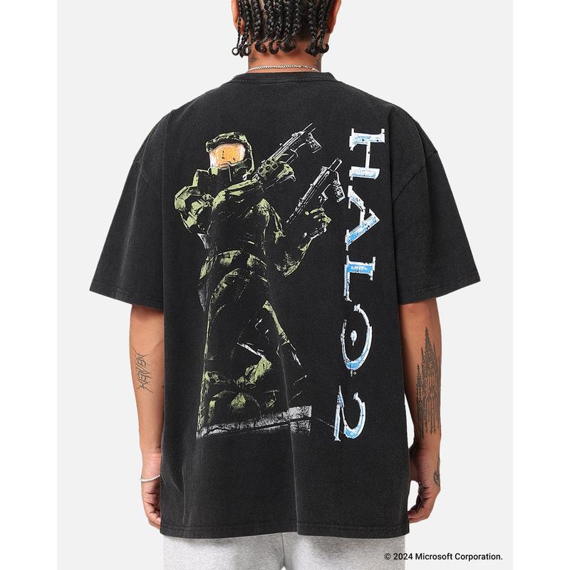 Cotton Goat Crew X Halo 2 Vintage T-shirt Black Acid