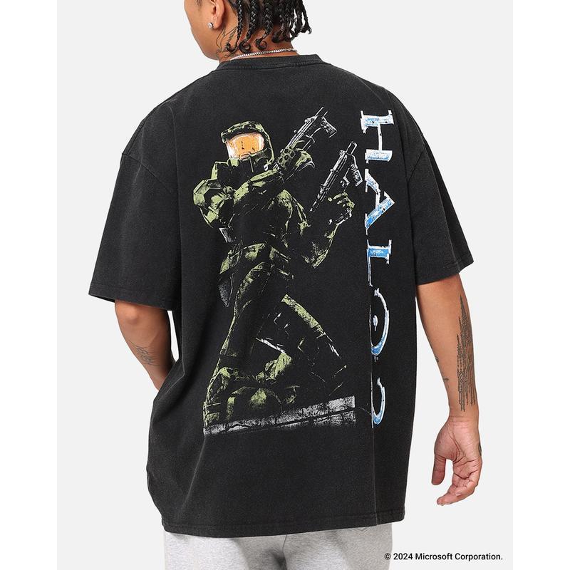 Cotton Goat Crew X Halo 2 Vintage T-shirt Black Acid