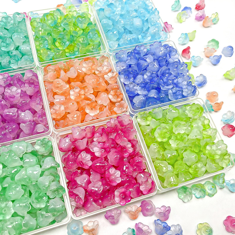 Lily of the Valley 7x12mm Glass Beads Loose Bracelet Diy Accessories Jewelry Beading