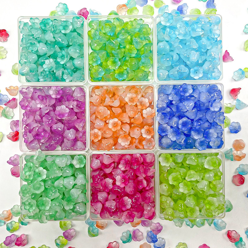 Lily of the Valley 7x12mm Glass Beads Loose Bracelet Diy Accessories Jewelry Beading