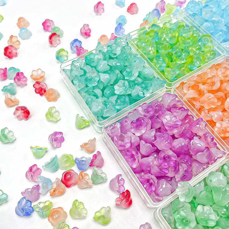 Lily of the Valley 7x12mm Glass Beads Loose Bracelet Diy Accessories Jewelry Beading