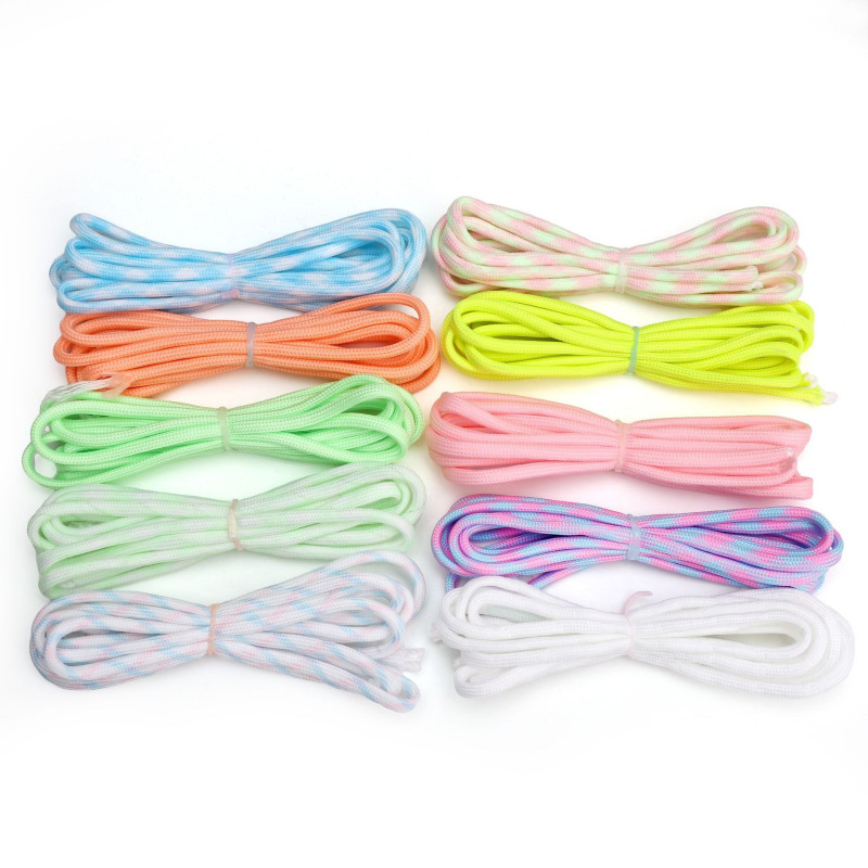Multicolor Nylon 7-core Luminous Paracord Rope Beading Handmade Diy Bracelet Necklace