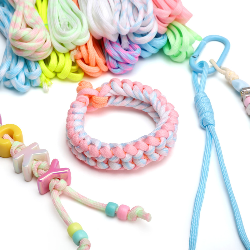 Multicolor Nylon 7-core Luminous Paracord Rope Beading Handmade Diy Bracelet Necklace