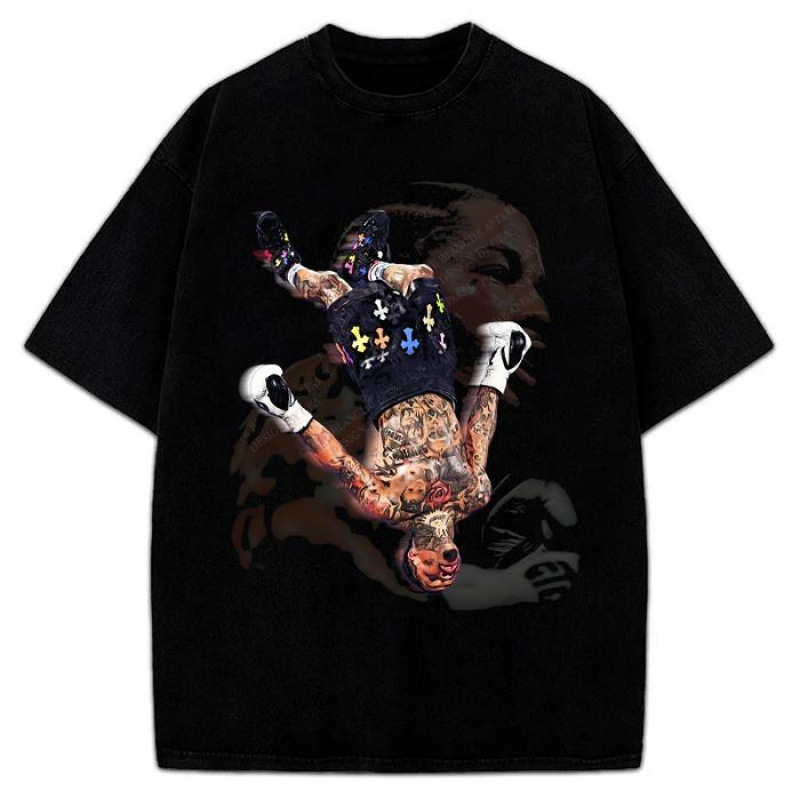 Cotton Gervonta Tank Davis Flip T-shirt Boxing