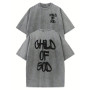 Cotton 1 Piece, 230g Double-sided Washed, Oversized Shoul