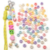 Acrylic Large Hole Cream Flat Beads Handmade Diy Bracelet Necklace Material Loose Mobile